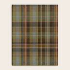 Heritage Tartan Plaid Pattern in Earth Tones with Olive, Rust Notebook Gallery Image 4