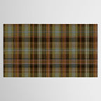 Heritage Tartan Plaid Pattern in Earth Tones with Olive, Rust Tablecloth Gallery Image 2