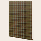 Heritage Tartan Plaid Pattern in Earth Tones with Olive, Rust Wallpaper Gallery Image 2