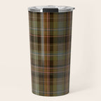 Heritage Tartan Plaid Pattern in Earth Tones with Olive, Rust Travel Mug Gallery Image 1