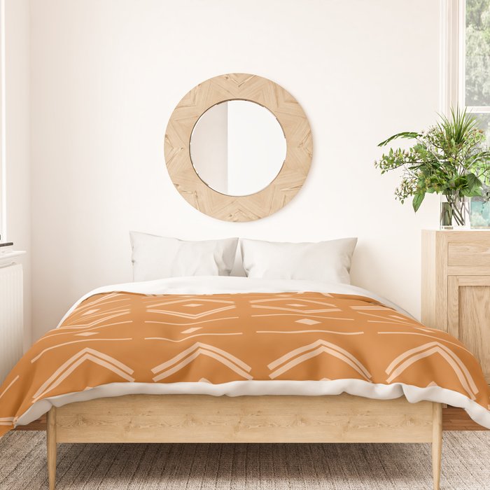 Lines in Butterscotch Duvet Cover Gallery Image 3