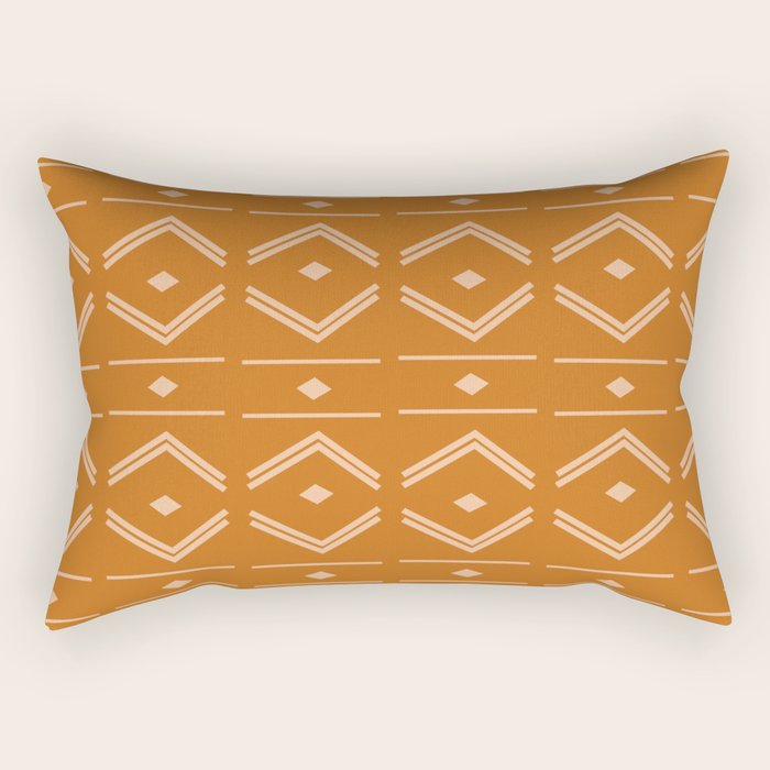 Lines in Butterscotch Rectangular Pillow Gallery Image 1
