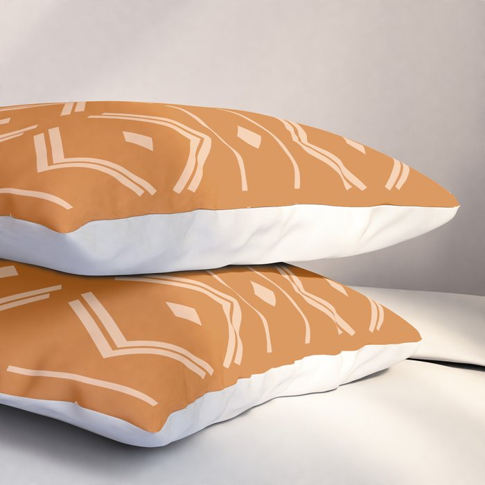 Lines in Butterscotch Pillow Sham Gallery Image 3