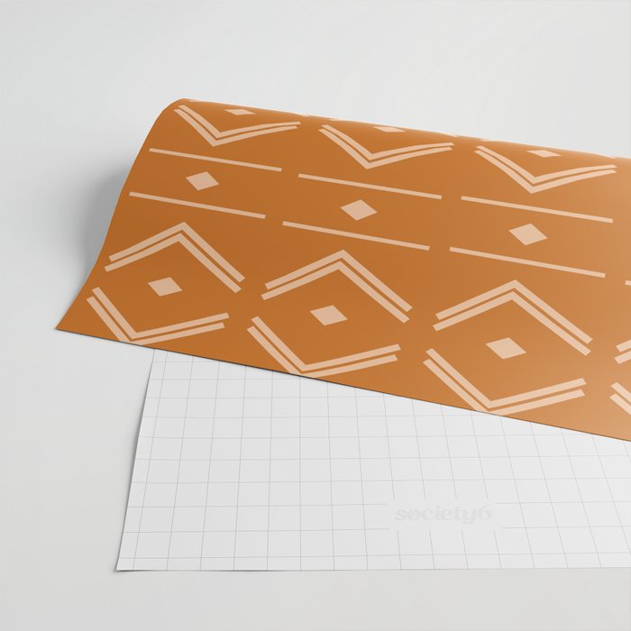 Lines in Butterscotch Wrapping Paper Gallery Image 2