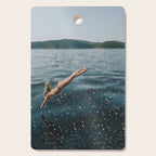 THE DIVE | summer | swim | ocean | waves | blue | summer | swim | sea | bling | shining | glitter |  Cutting Board Gallery Image 1