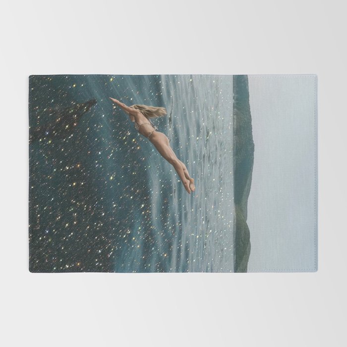 THE DIVE | summer | swim | ocean | waves | blue | summer | swim | sea | bling | shining | glitter |  Rug Gallery Image 2