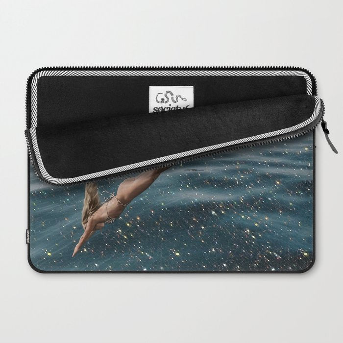 THE DIVE | summer | swim | ocean | waves | blue | summer | swim | sea | bling | shining | glitter |  Laptop Sleeve Gallery Image 2