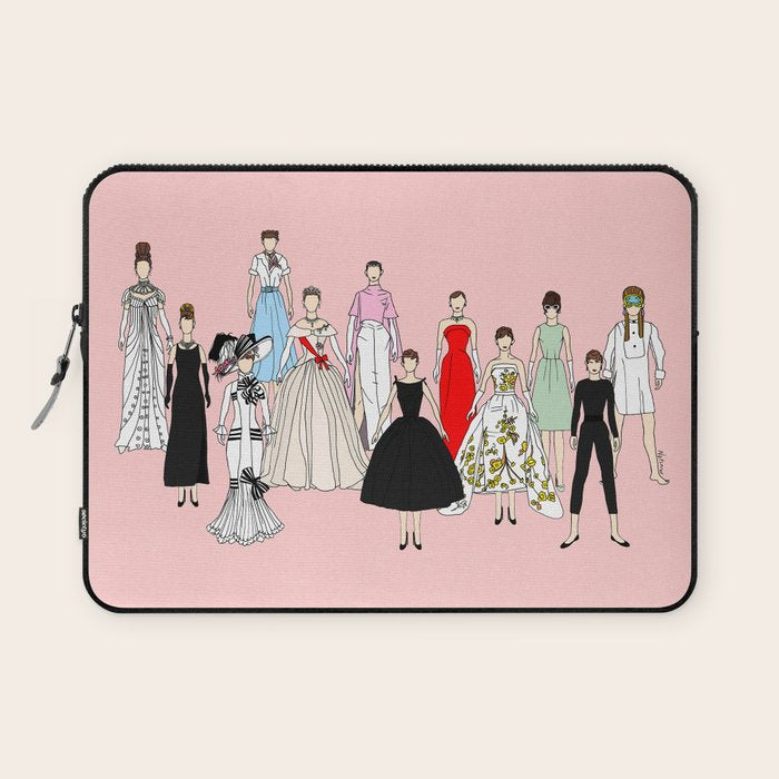 Think Pink Outfits Fashion Audrey Laptop Sleeve Gallery Image 1