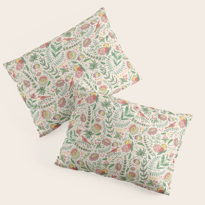 Swedish Floral - Cream Pillow Sham Gallery Image 3