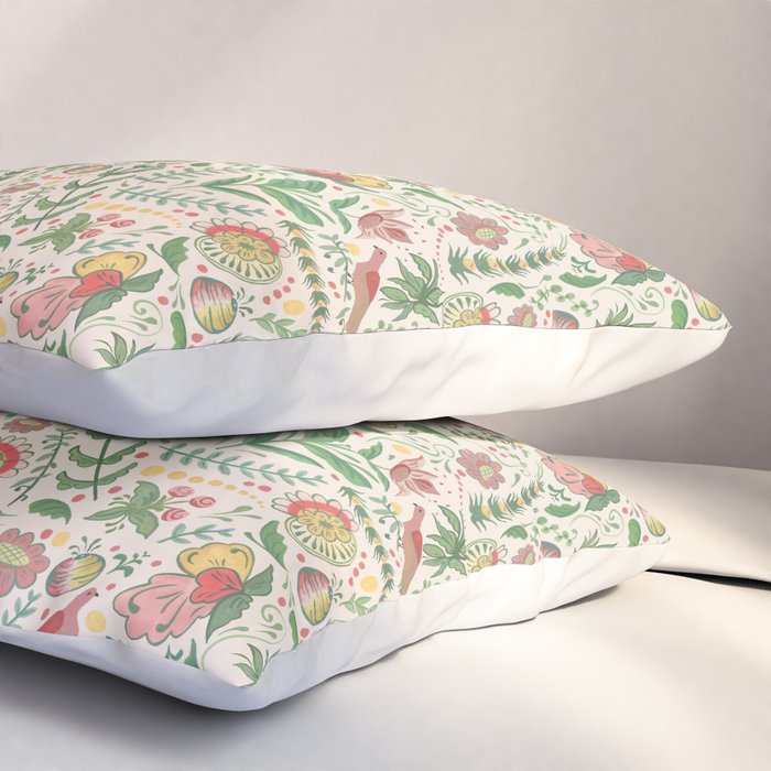 Swedish Floral - Cream Pillow Sham Gallery Image 3