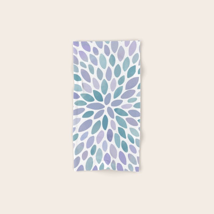 Festive, Flower Bloom, Purple and Teal, Floral Prints Towels Gallery Image 1