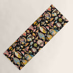Whimsical Underwater World Multicolor Fish Pattern Black Yoga Mat Gallery Image 1