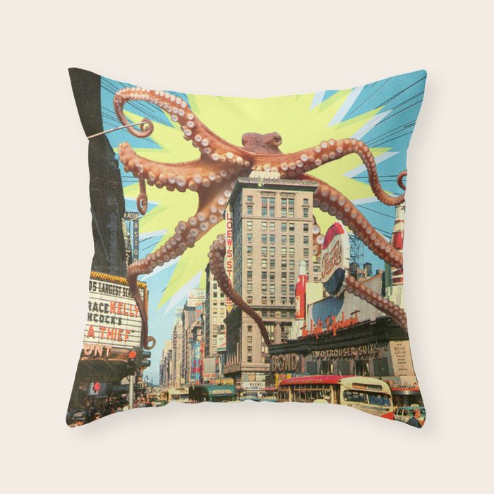 Attack of the Octopus Throw Pillow Gallery Image 6