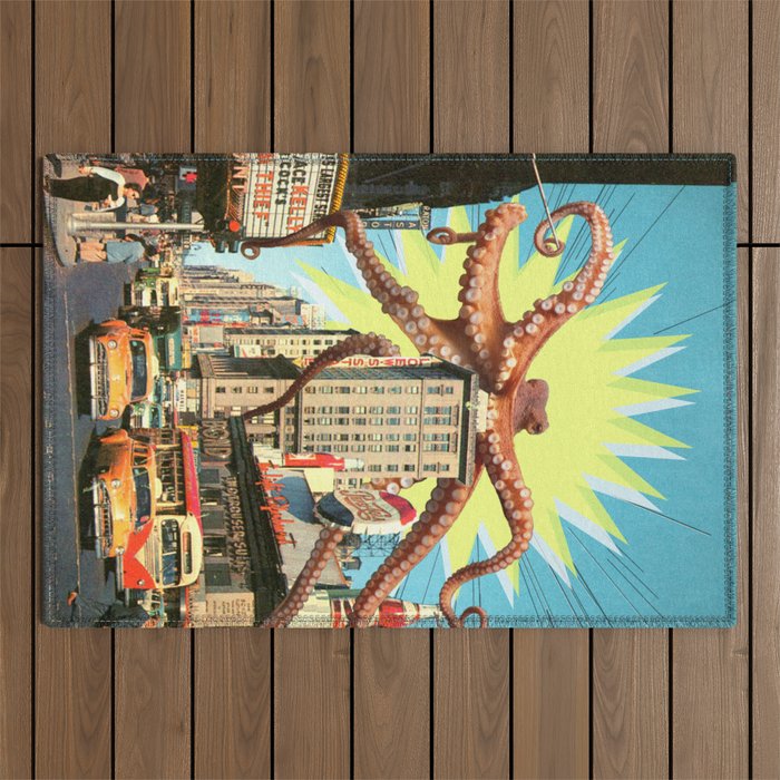 Attack of the Octopus Outdoor Rug Gallery Image 1