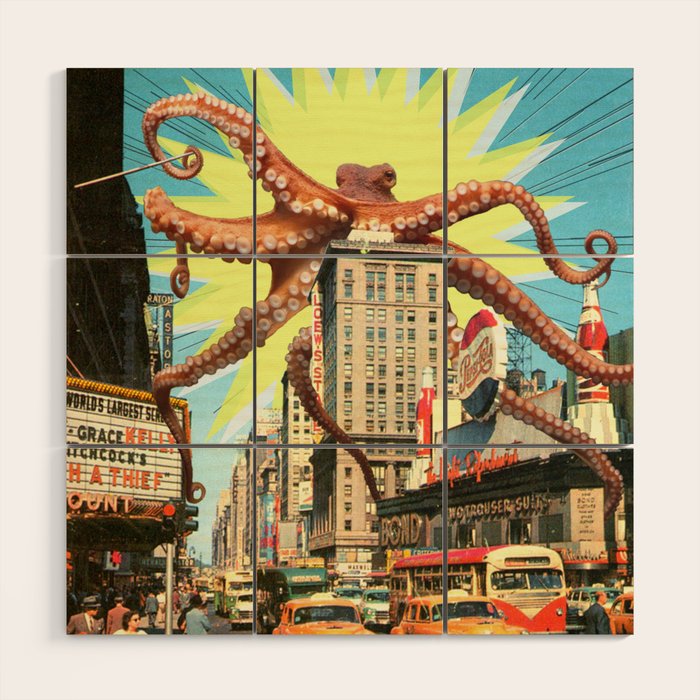 Attack of the Octopus Wood Wall Art Gallery Image 1