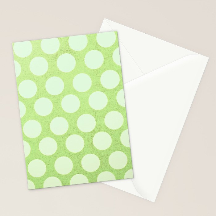 Linden Green Dots Stationery Card Gallery Image 2