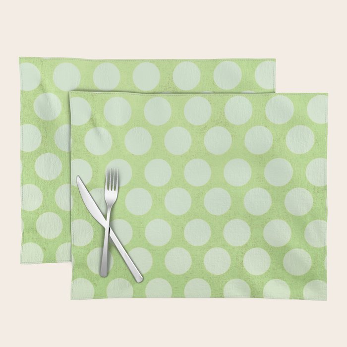 Linden Green Dots Placemat Gallery Image 1
