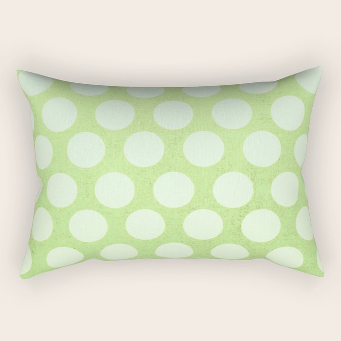 Linden Green Dots Rectangular Pillow Gallery Image 1