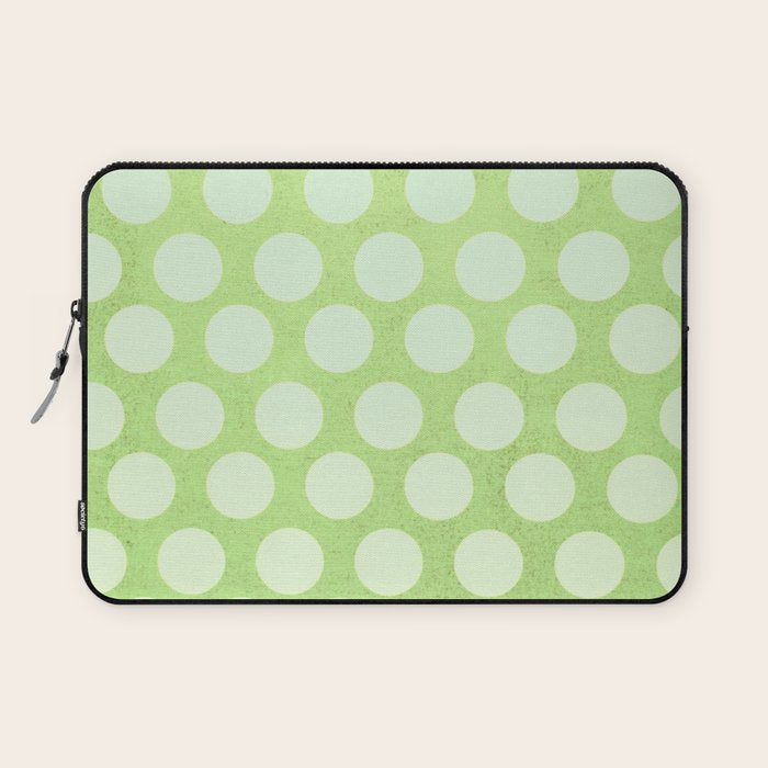 Linden Green Dots Laptop Sleeve Gallery Image 1