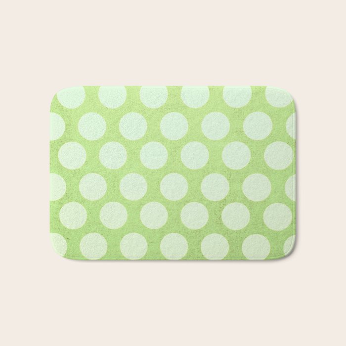 Linden Green Dots Bath Mat Gallery Image 1