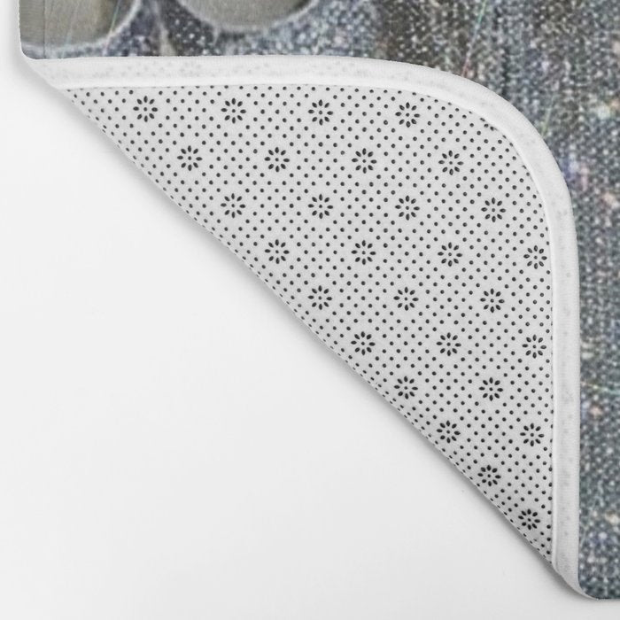 AT THE END OF THE WORKDAY | digital art collage by yana potter | sparkle suit | jacket | glitter  Bath Mat Gallery Image 2