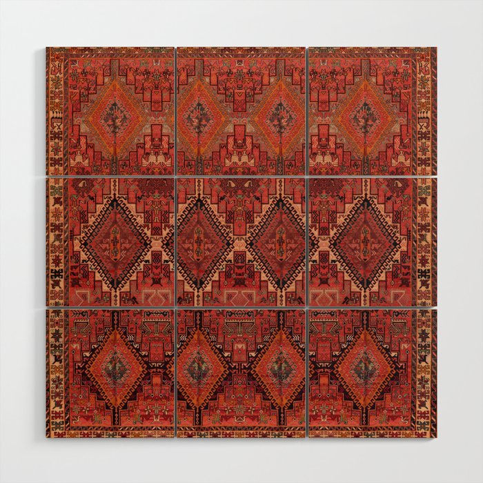 Oriental Bohemian Style Design Wood Wall Art Gallery Image 1