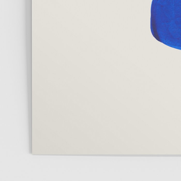 Minimalist Modern Mid Century Colorful Abstract Shapes Phthalo Blue Native Pebbles Stacked Poster Gallery Image 3