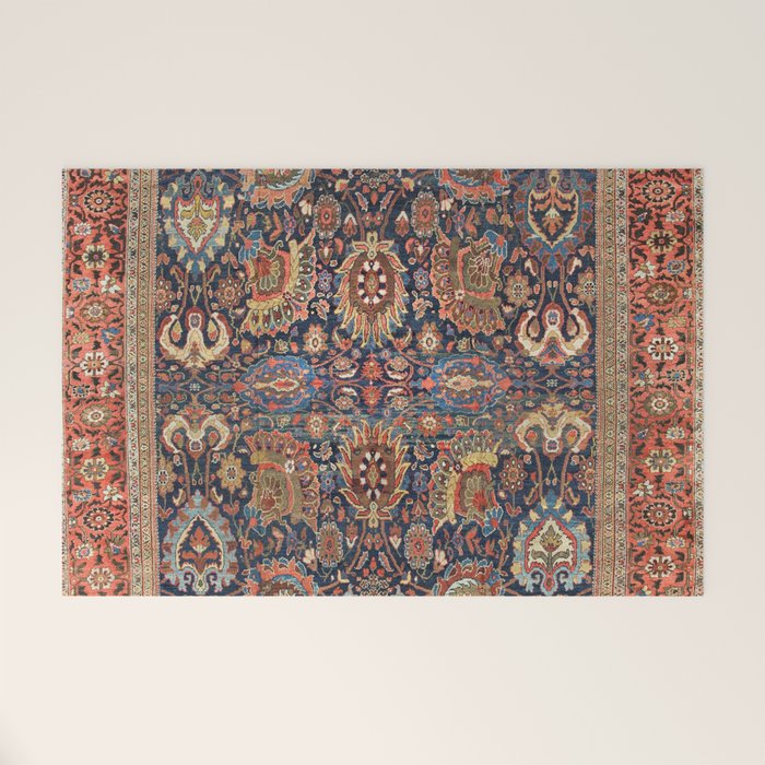 Sultanabad Antique Persian Welcome Mat Gallery Image 1