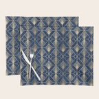 Art Deco Diamonds in Navy and Gold Placemat Gallery Image 1