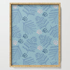 Winter & Woodsy Pine Trees in Warm Blue Serving Tray Gallery Image 1