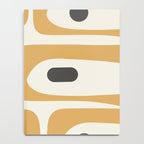 Mid Century Modern Piquet Pattern in Mustard Gold Charcoal Cream  Notebook Gallery Image 4