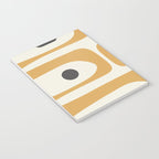 Mid Century Modern Piquet Pattern in Mustard Gold Charcoal Cream  Notebook Gallery Image 3