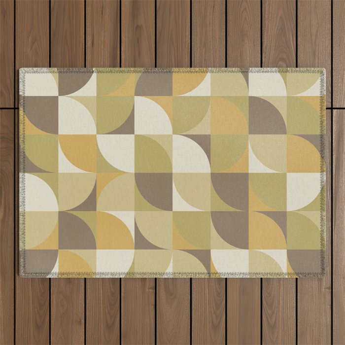 Retro Geometry I Outdoor Rug Gallery Image 1