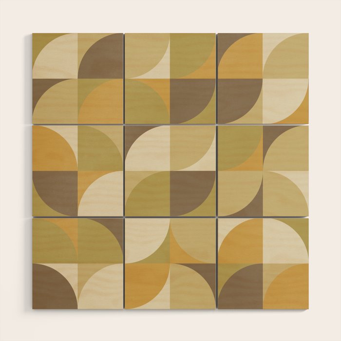 Retro Geometry I Wood Wall Art Gallery Image 1