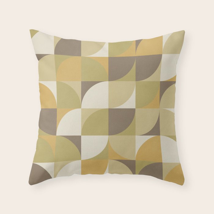 Retro Geometry I Throw Pillow Gallery Image 1