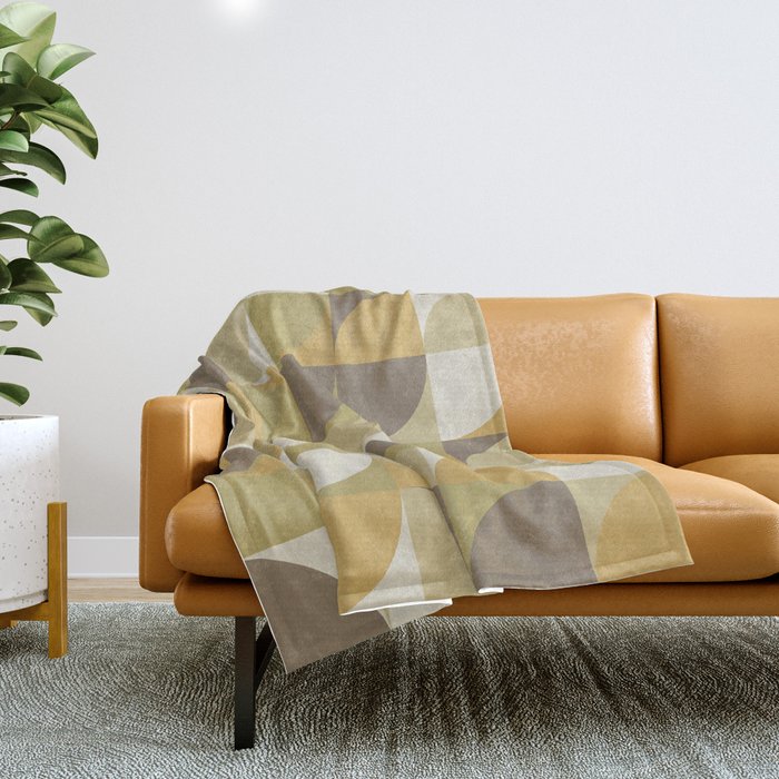 Retro Geometry I Throw Blanket Gallery Image 1
