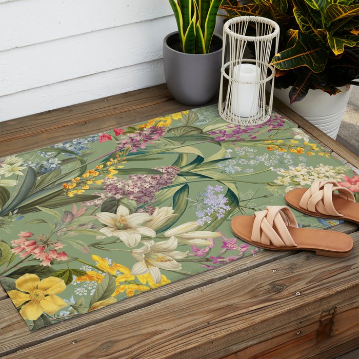 Isolated Blooms II Outdoor Rug Gallery Image 2