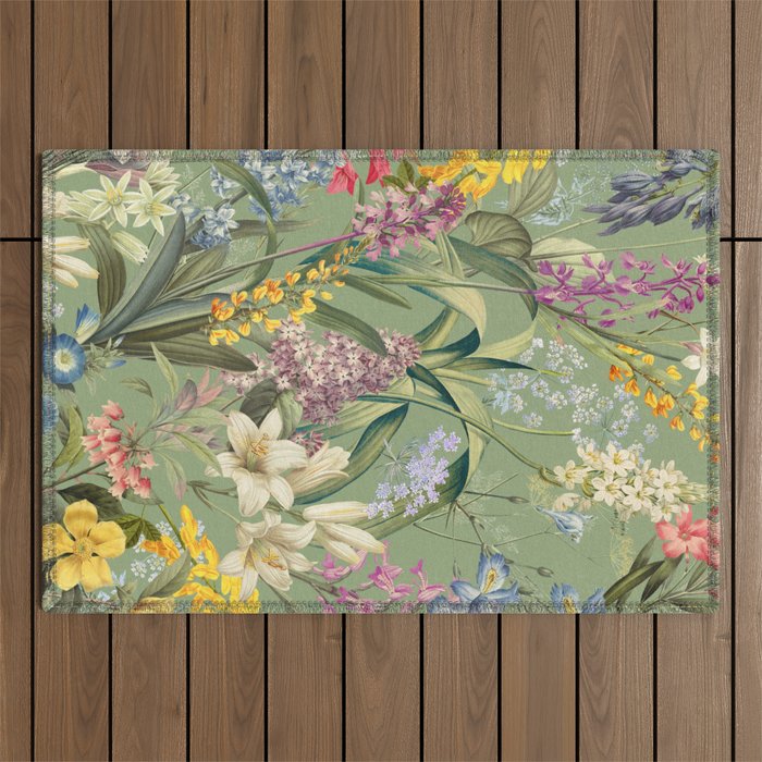 Isolated Blooms II Outdoor Rug Gallery Image 1