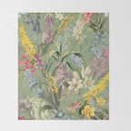 Isolated Blooms II Throw Blanket Gallery Image 2