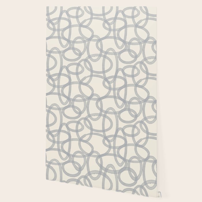 Watercolor Circles - Blue Cream Wallpaper Gallery Image 2