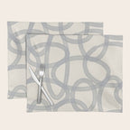 Watercolor Circles - Blue Cream Placemat Gallery Image 1