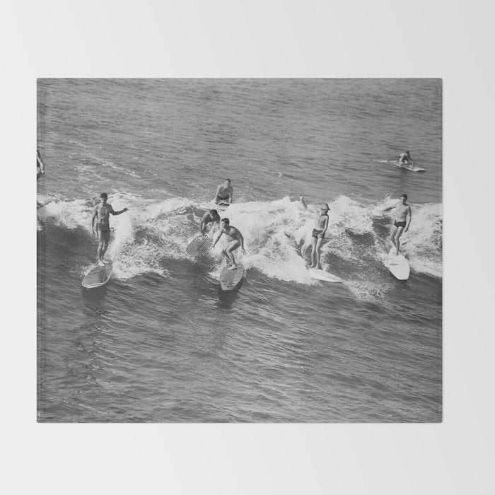 Guys On A Wave Throw Blanket Gallery Image 2