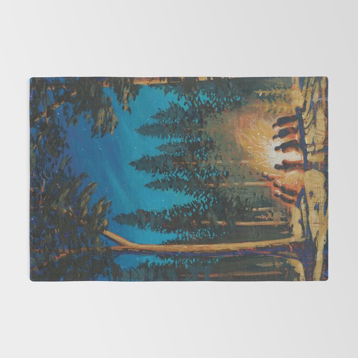 campfire gathering Rug Gallery Image 2
