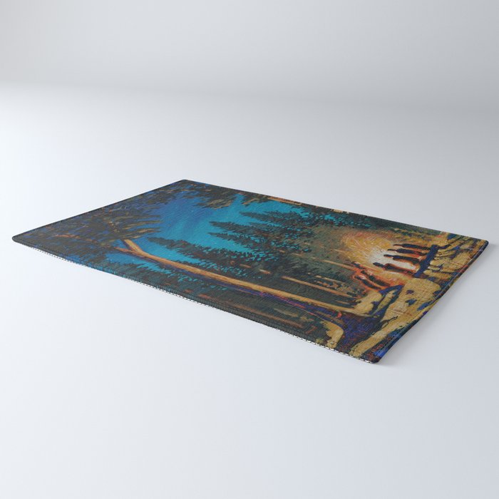 campfire gathering Rug Gallery Image 3