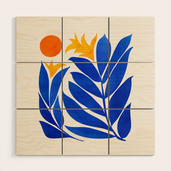 Community Garden Mid Century Abtract Wood Wall Art Gallery Image 1