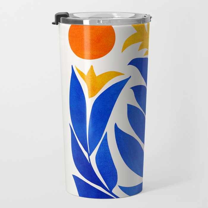 Community Garden Mid Century Abtract Travel Mug Gallery Image 3