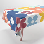 Wall Flower, Retro, Colorful, Floral Prints Tablecloth Gallery Image 1
