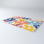 Wall Flower, Retro, Colorful, Floral Prints Rug Gallery Image 3