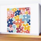 Wall Flower, Retro, Colorful, Floral Prints Wall Mural Gallery Image 2