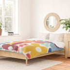 Wall Flower, Retro, Colorful, Floral Prints Duvet Cover Gallery Image 2
